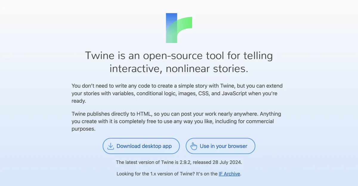 Twine: Create Interactive, Nonlinear Stories Easily