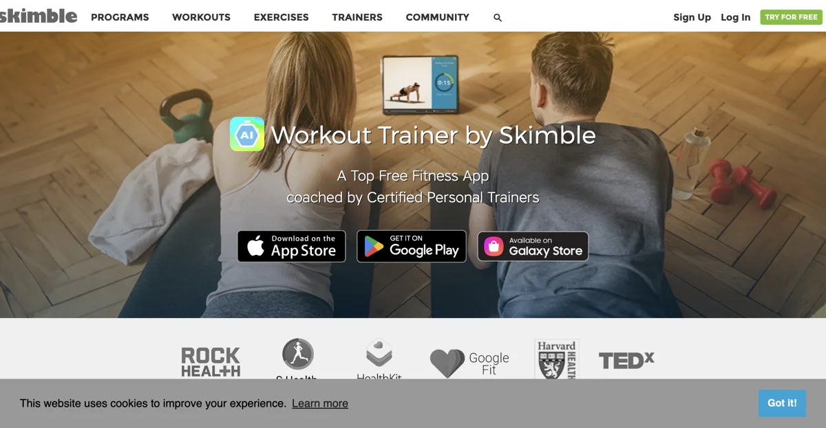 Workout Trainer by Skimble - Ứng dụng huấn luyện thể dục miễn phí hàng đầu