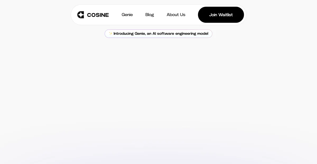 COSINE Genie: The Top AI Software Engineering Model