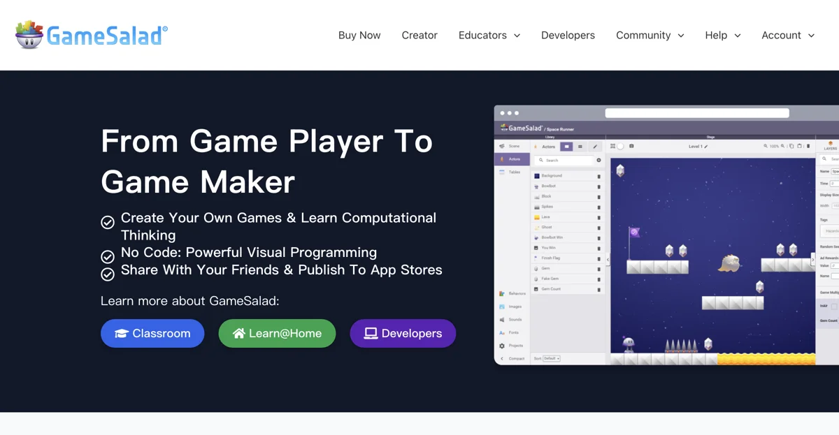 Create Games Easily with GameSalad: No Coding Required!