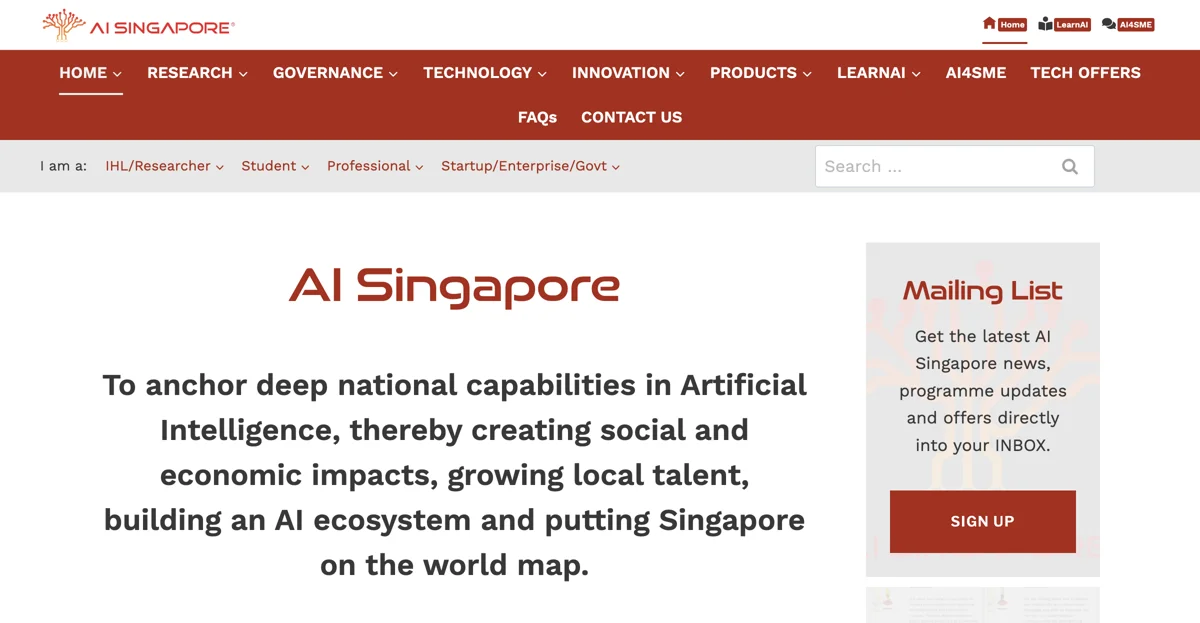 AI Singapore: Nâng cao năng lực AI và phát triển nhân tài địa phương