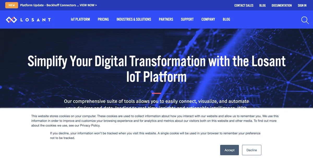 Losant Enterprise IoT Platformの機能と利点