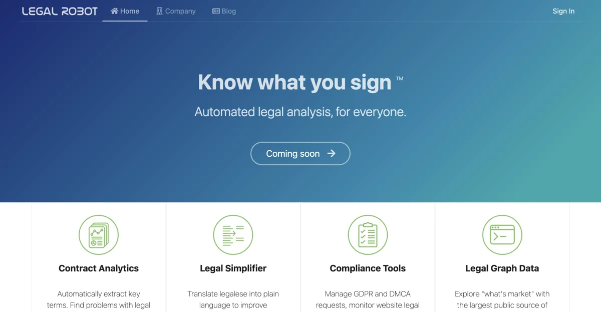 Legal Robot: Simplifying Legal Analysis for Everyone