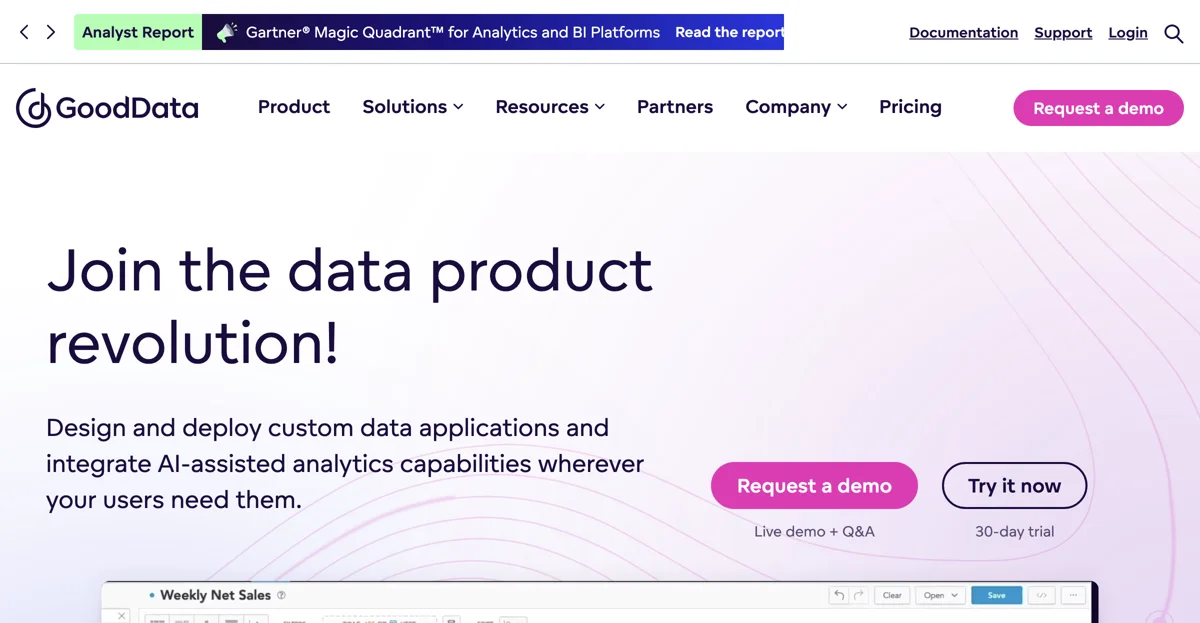 GoodData: AI-Assisted Analytics for Custom Data Applications