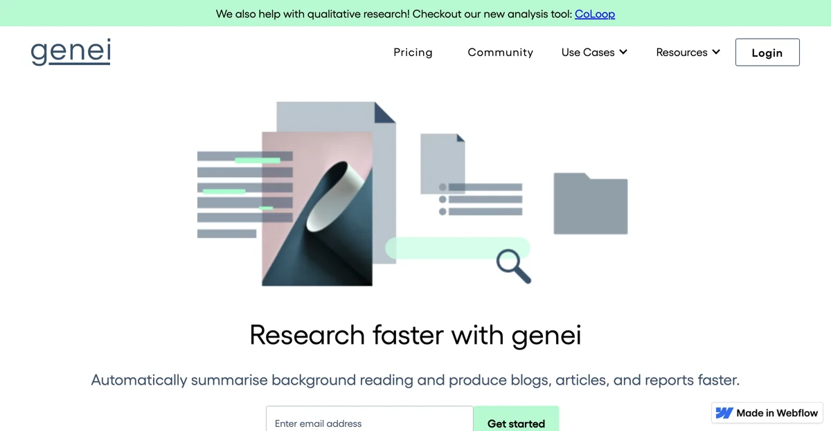 Genei: AI-Powered Summarisation & Research Tool for Faster Insights