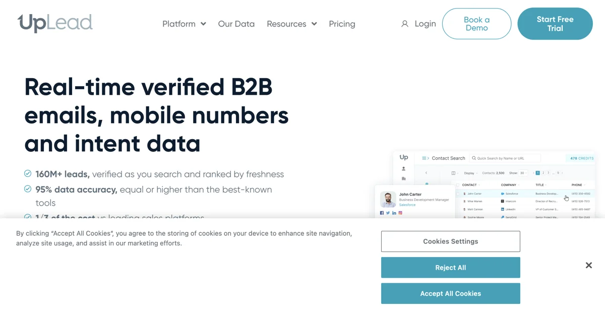 UpLead: The Ultimate B2B Database for Lead Generation