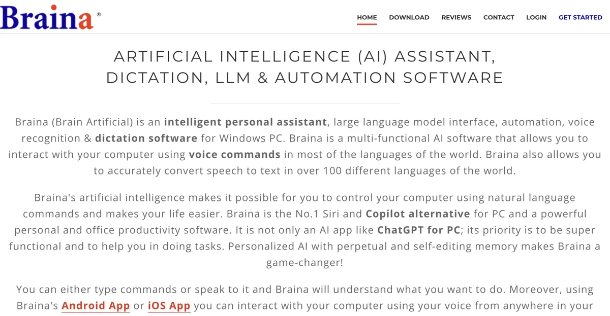 Braina: The Ultimate AI Assistant for Windows PC