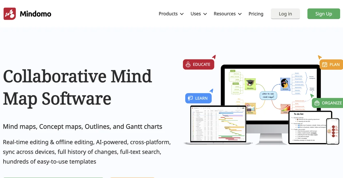 Mindomo - Collaborative Mind Map Software for Enhanced Creativity