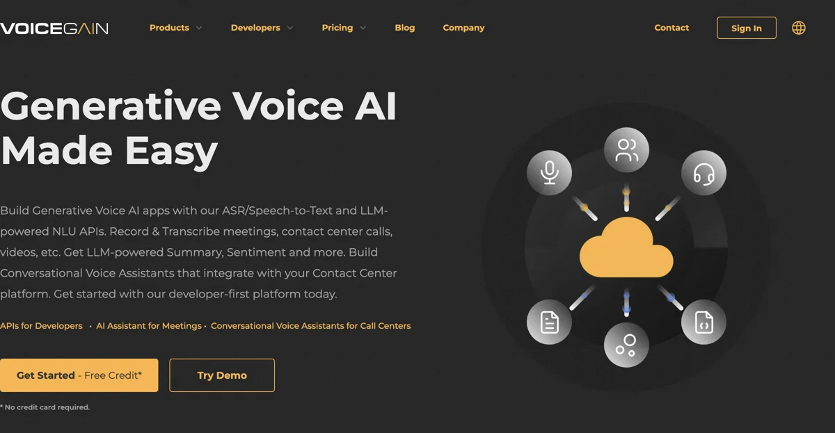 Voicegain: API Speech-to-Text Chính Xác cho Giải Pháp Giọng Nói