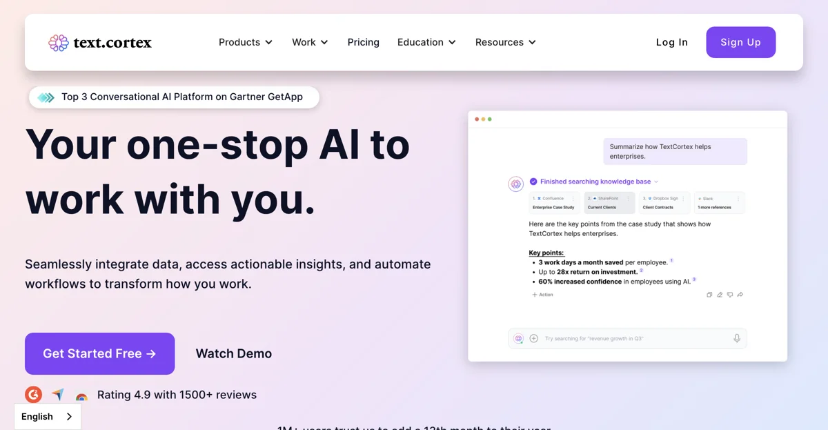 TextCortex: Transform Your Work with AI Knowledge Management