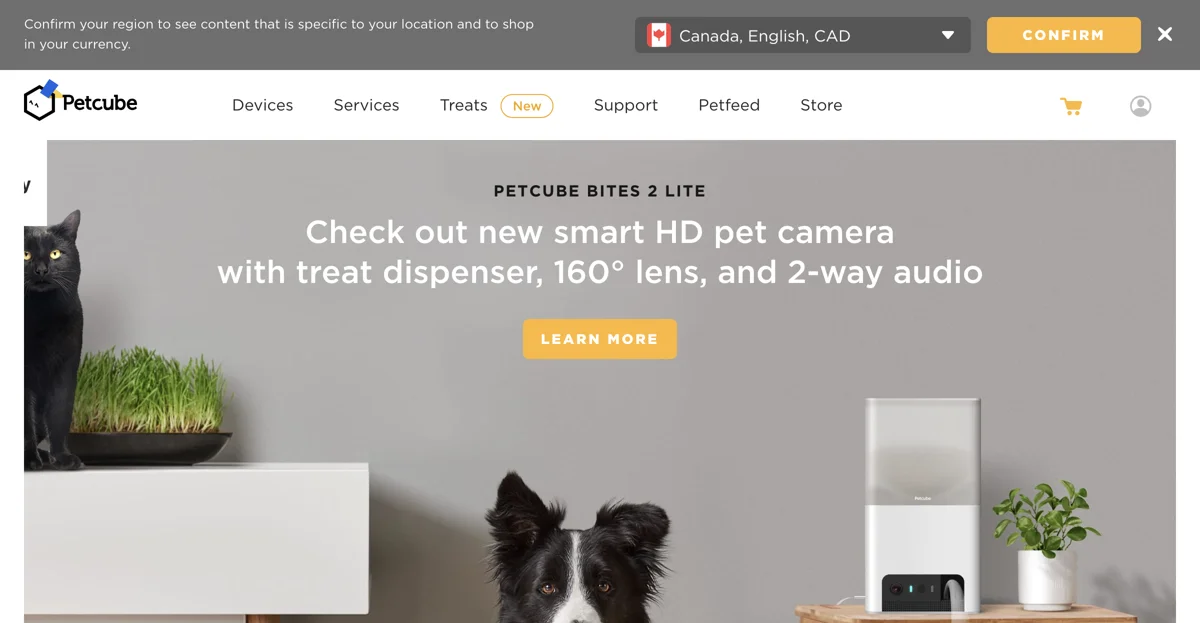 Petcube Bites - Camera Thú Cưng HD Phát Kẹo Và Theo Dõi