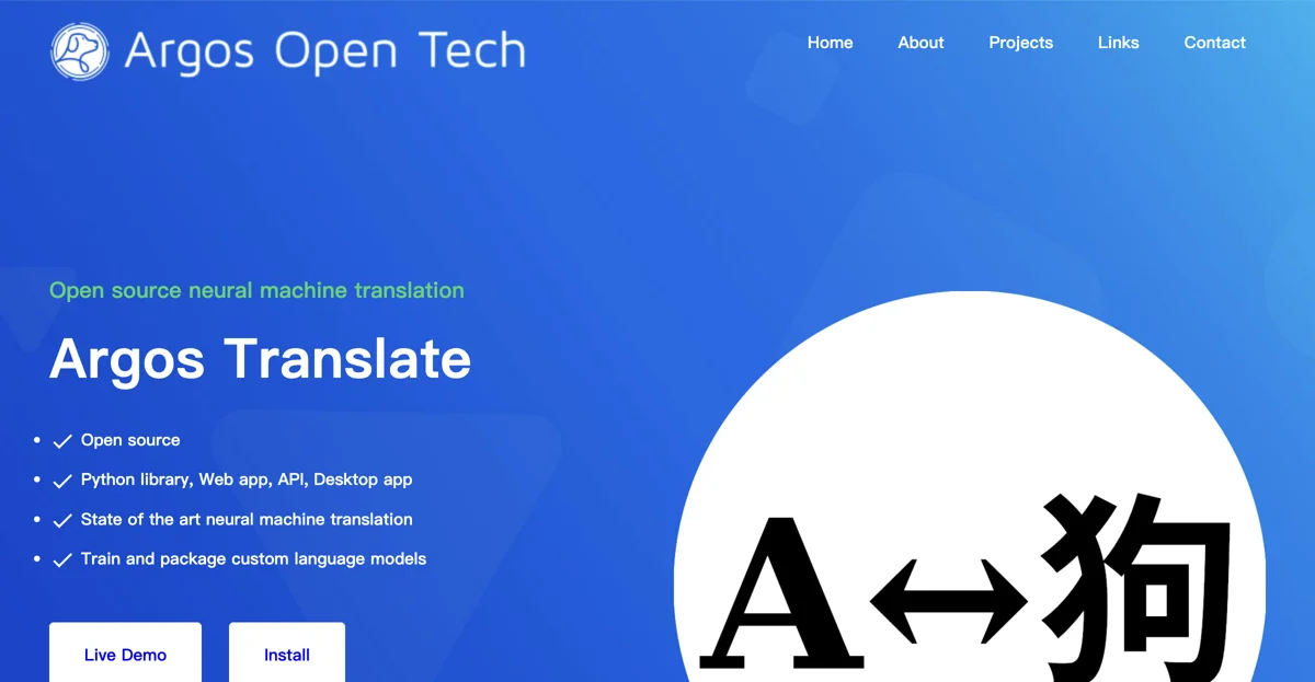 Argos Translate: Open Source Neural Machine Translation Tool