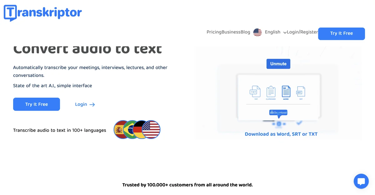 Transkriptor: Effortlessly Convert Audio and Video to Text