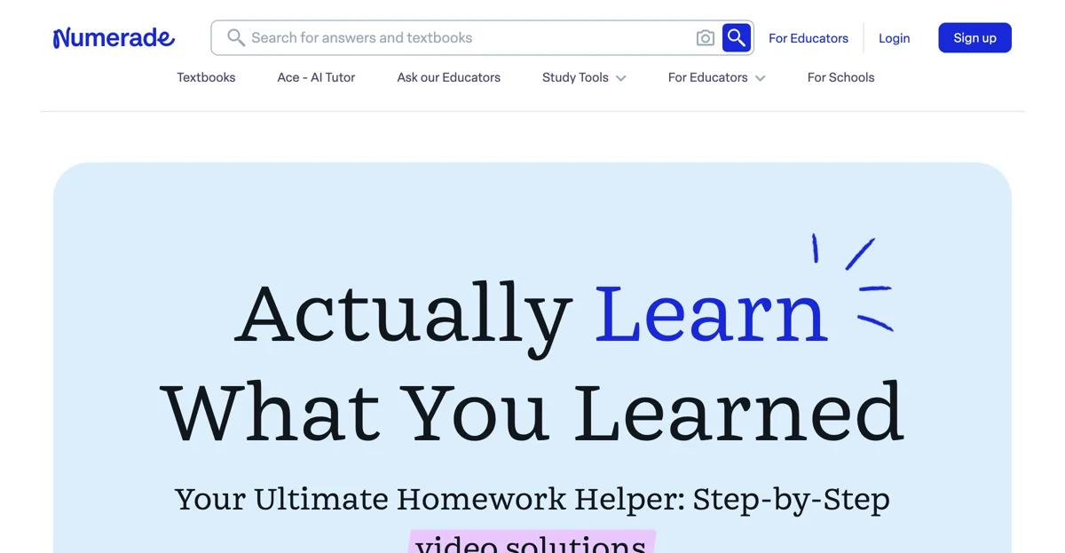 Numerade: Your Ultimate Homework Helper for STEM Subjects