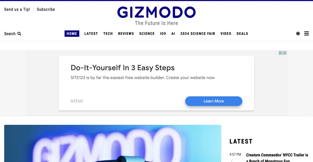 Gizmodo：汇聚多元资讯，探索未来世界