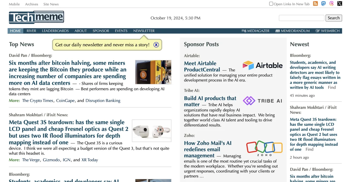 Stay Updated with Techmeme: Your Source for Tech News