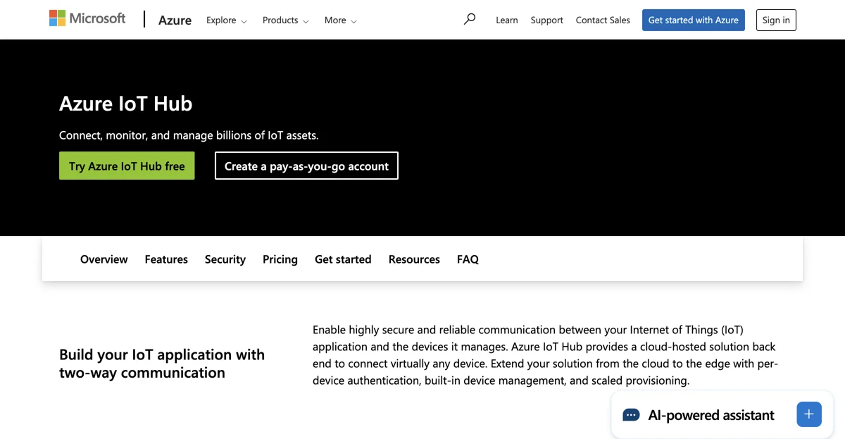 Explore Azure IoT Hub: Connect and Manage IoT Devices Securely