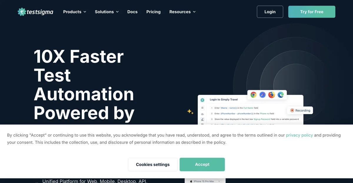 Testsigma: The #1 Cloud-Based Test Automation Platform