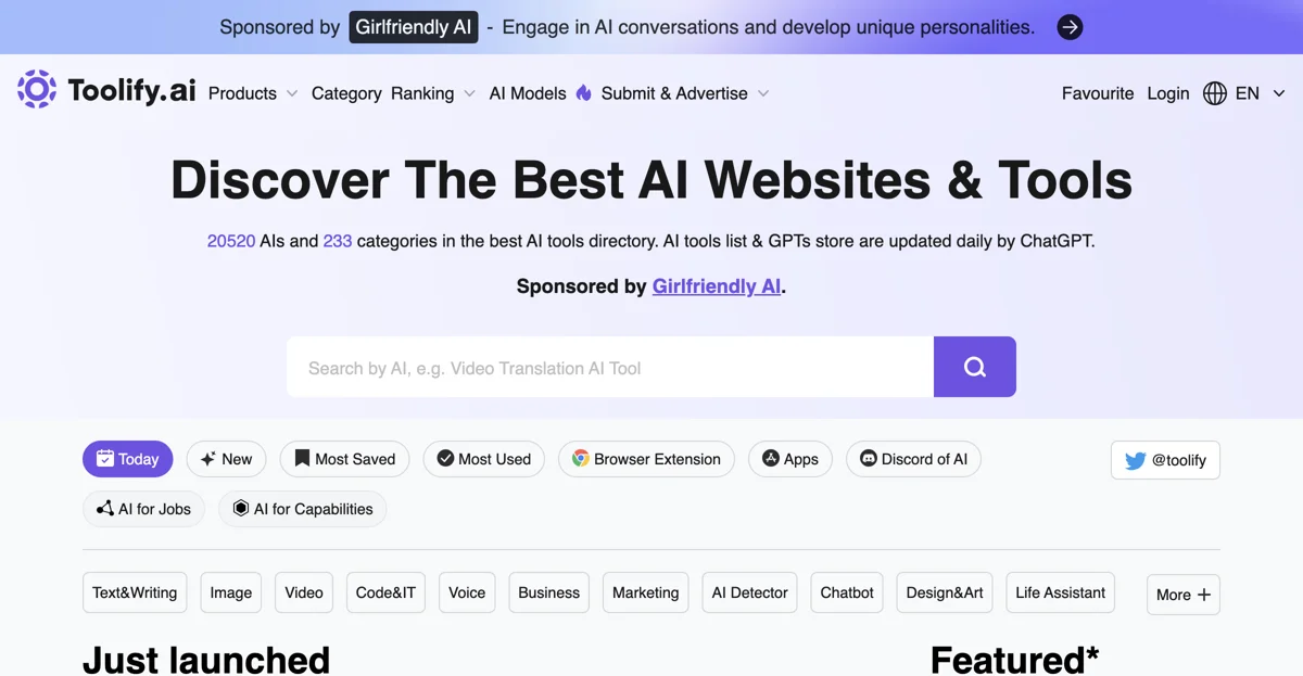 Explore the Best AI Tools Directory - Toolify