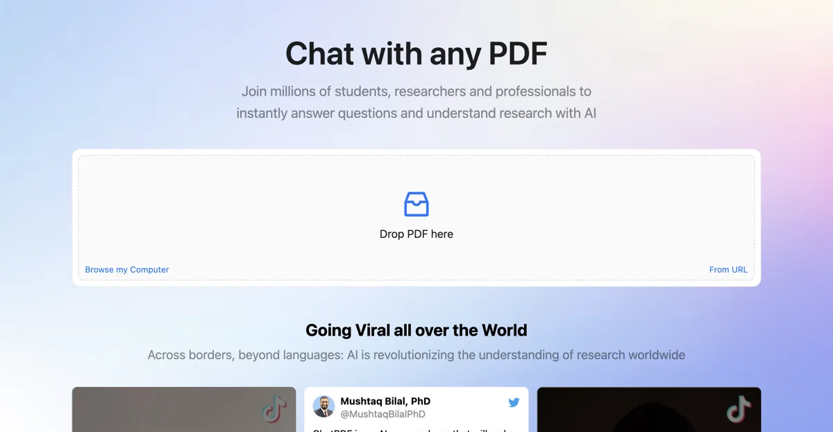 ChatPDF: Revolutionizing PDF Interaction with AI