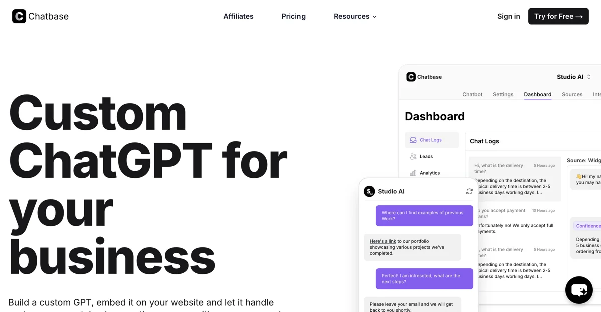 Chatbase: Custom ChatGPT for Your Business Needs