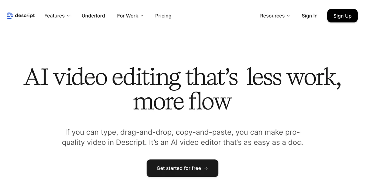 AI Video Editing Made Easy with Descript