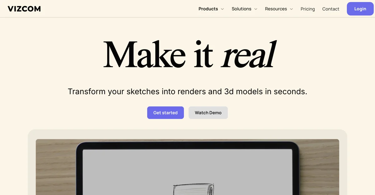 Vizcom: Instant 3D Models from Your Sketches