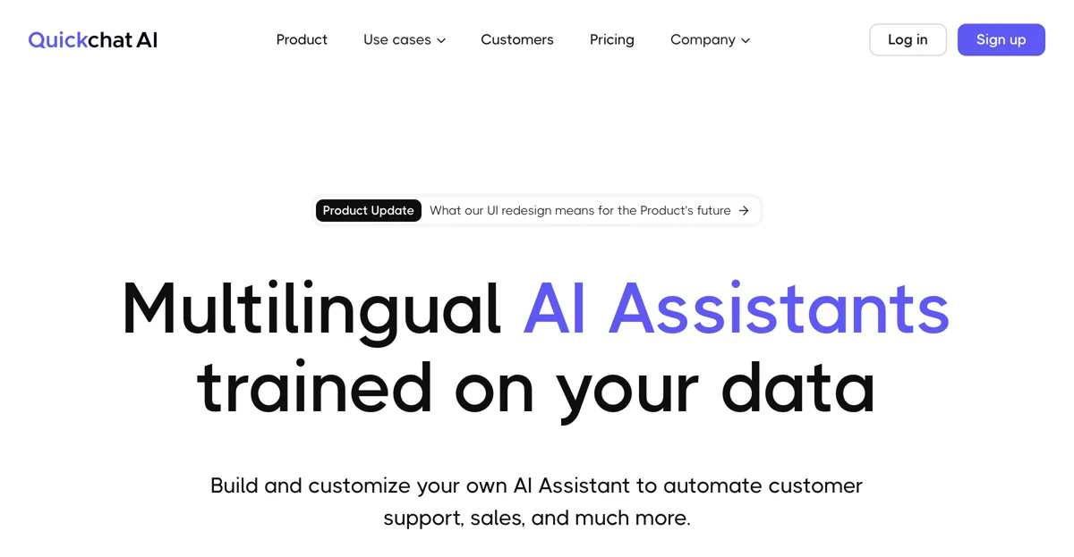 Quickchat AI: Custom AI Assistant for Your Business