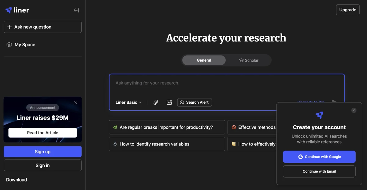 Liner: The Ultimate AI Search Engine for Academic Research