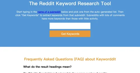 Reddit Keyword Research Tool