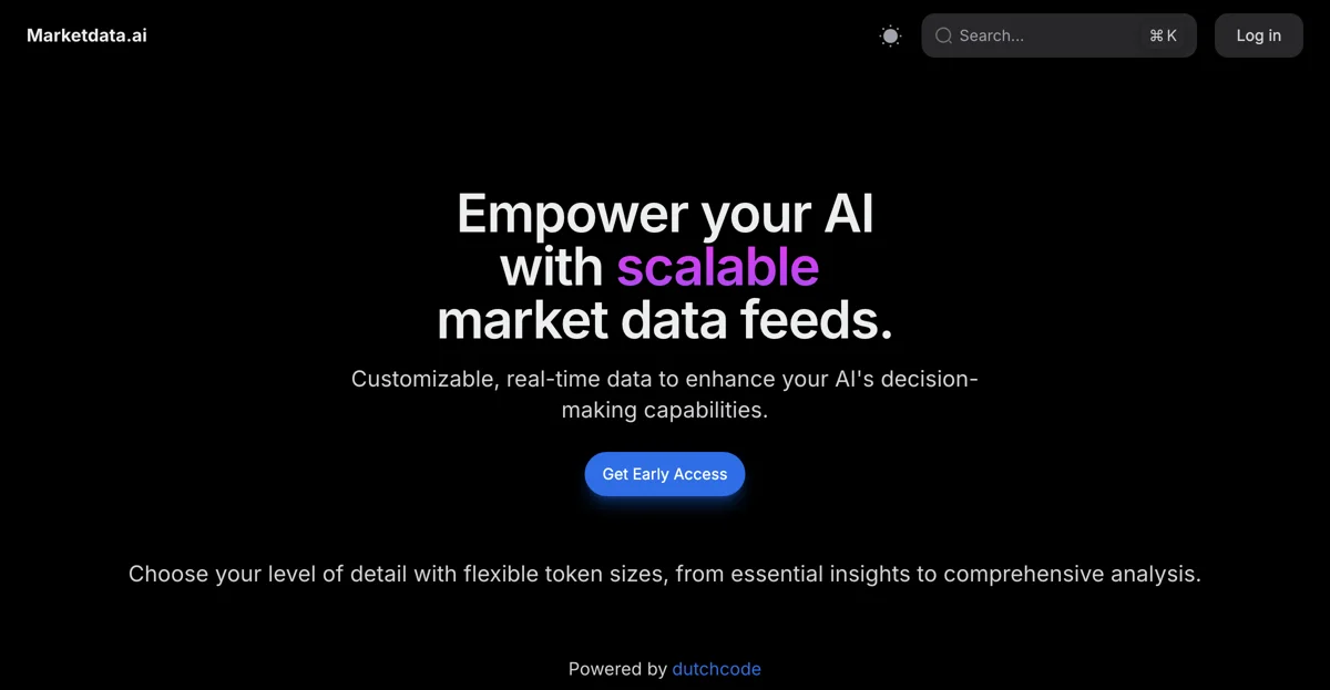 Marketdata.ai - Dữ liệu Thị trường Tùy chỉnh cho Hệ thống AI