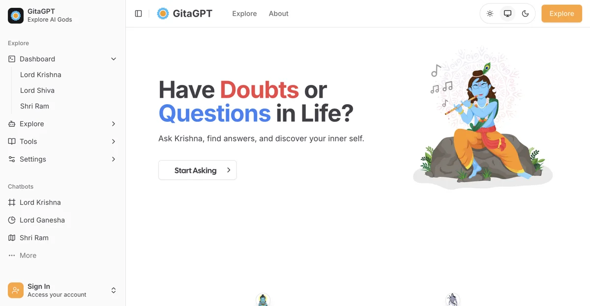 GitaGPT - Your Spiritual AI Chatbot for Wisdom & Guidance