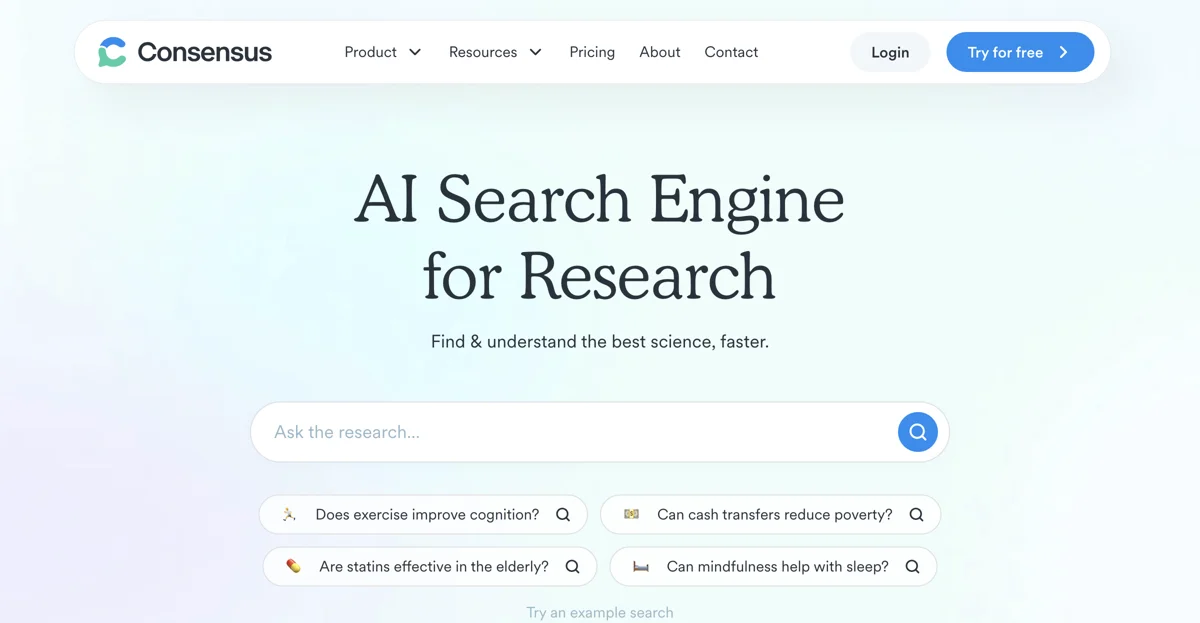 Consensus: The Ultimate AI-Powered Academic Search Engine