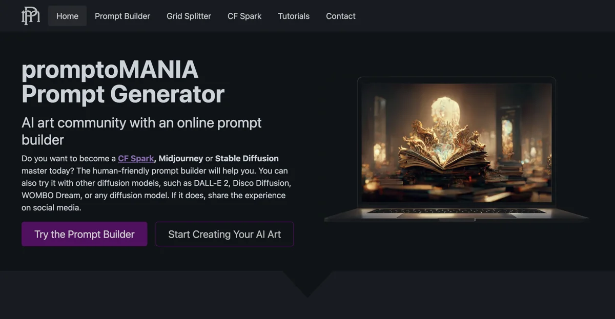 Create Stunning AI Art with promptoMANIA's Prompt Generator