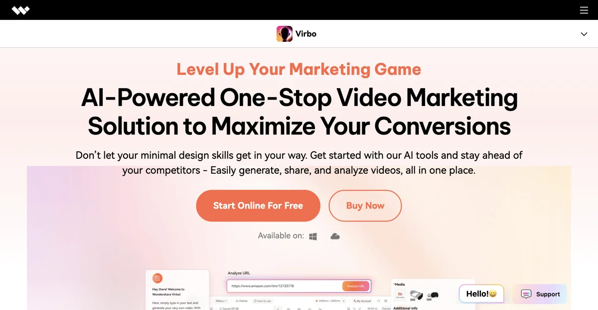 Wondershare Virbo - AI-Powered One-Stop Video Marketing Solution