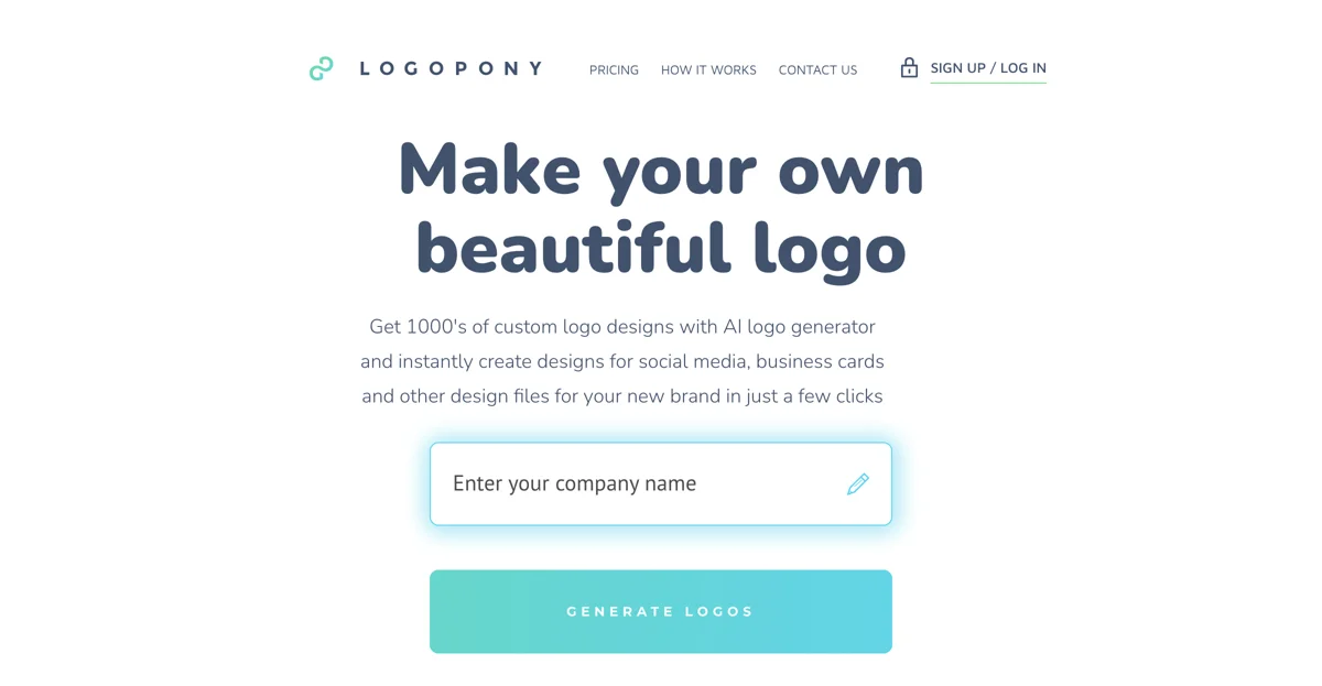 Logopony - Tạo Logo Đẹp Trong vài Giây với AI