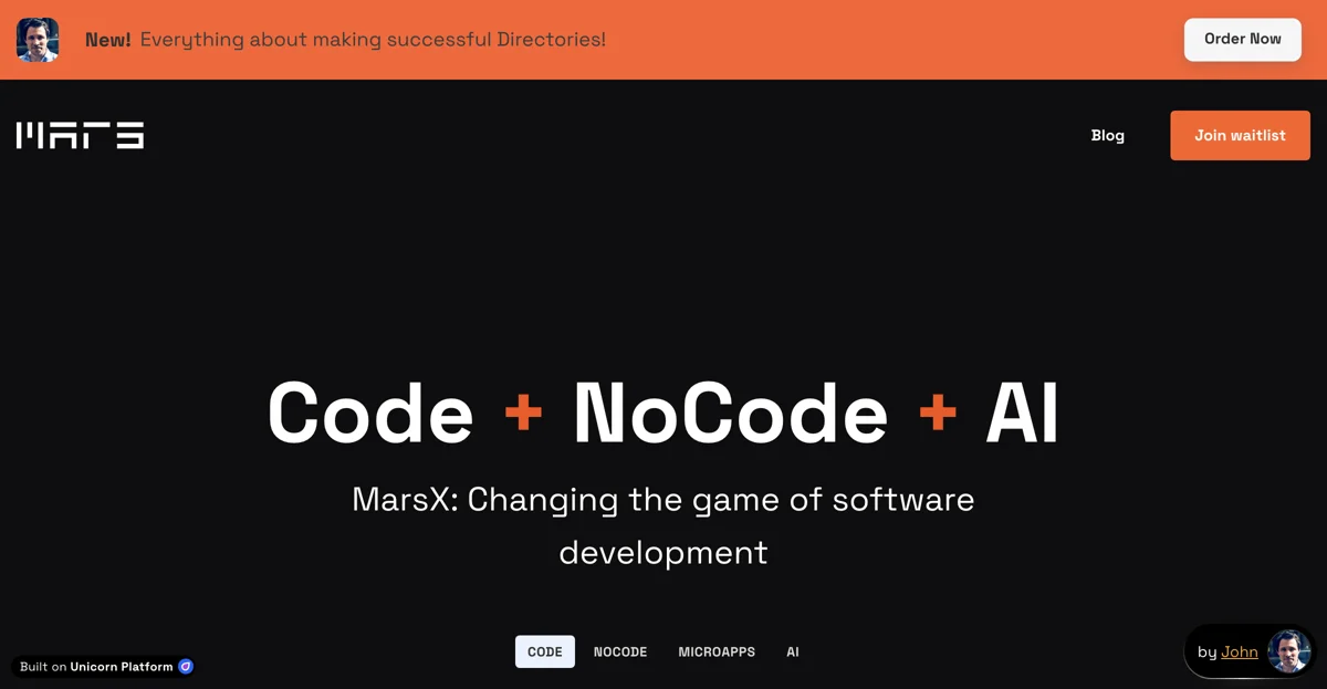 MarsX: The Future of Software Development with AI and No-Code