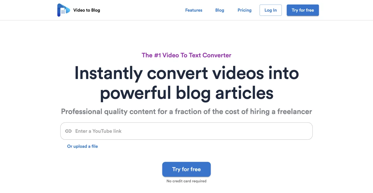 Transform Your Videos into Engaging Blog Posts with Video To Blog