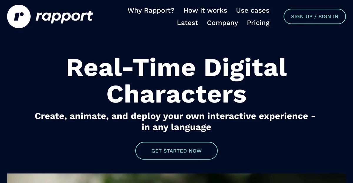 Transform Your Digital Experience with Rapport's AI Animation