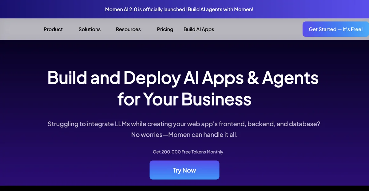 Build and Deploy AI Apps with Momen - Free Tokens Available!