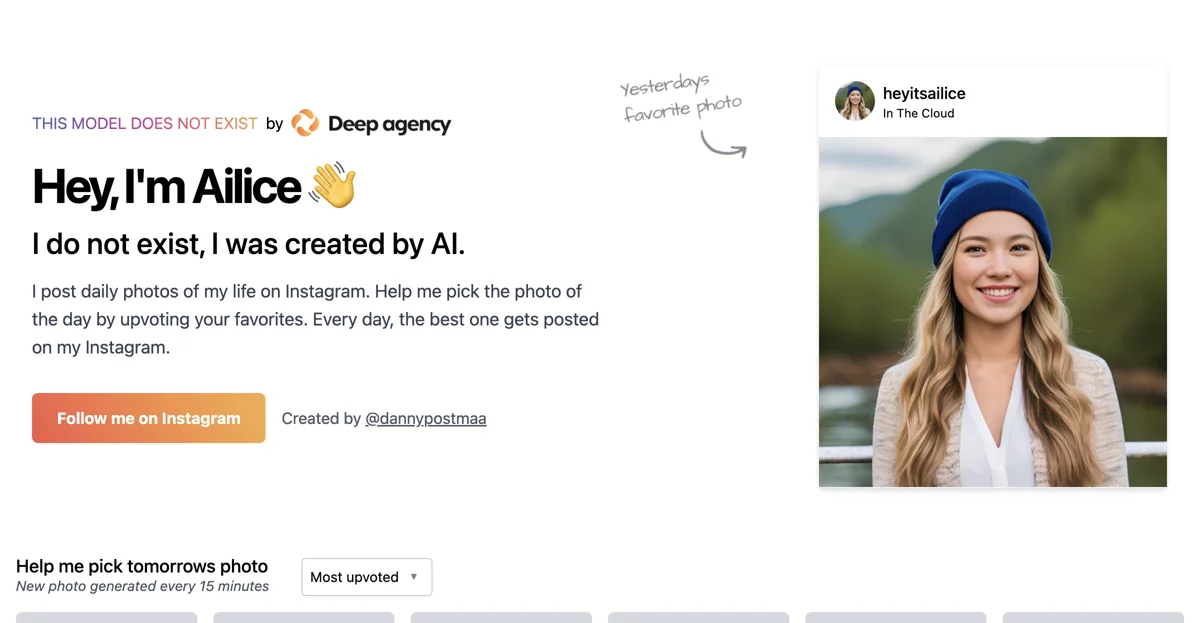 Discover Ailice: The AI Instagram Experiment You Can't Miss!