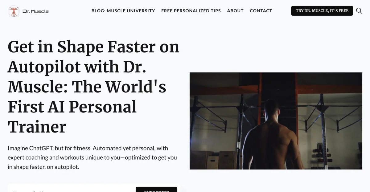 Dr. Muscle: Your AI Personal Trainer for Faster Fitness Results