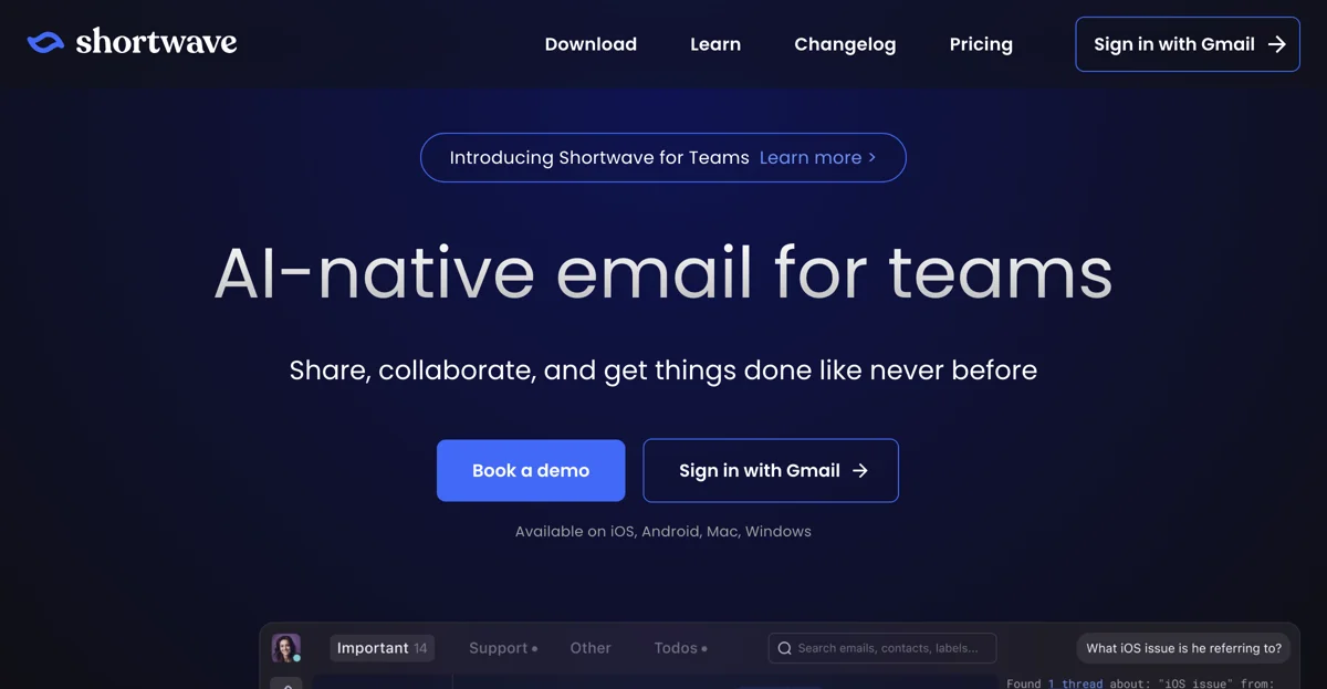 Shortwave: Revolutionizing Team Email with AI