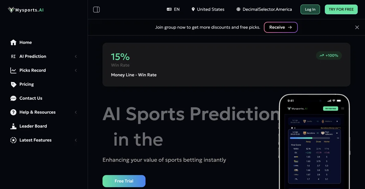 Mysports AI - Free AI Sports Predictions | Most Accurate Picks