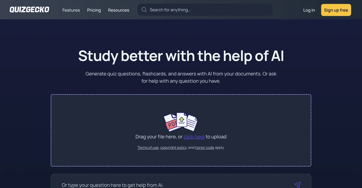 Quizgecko: AI Study Tools for Effective Test Prep & Homework Help