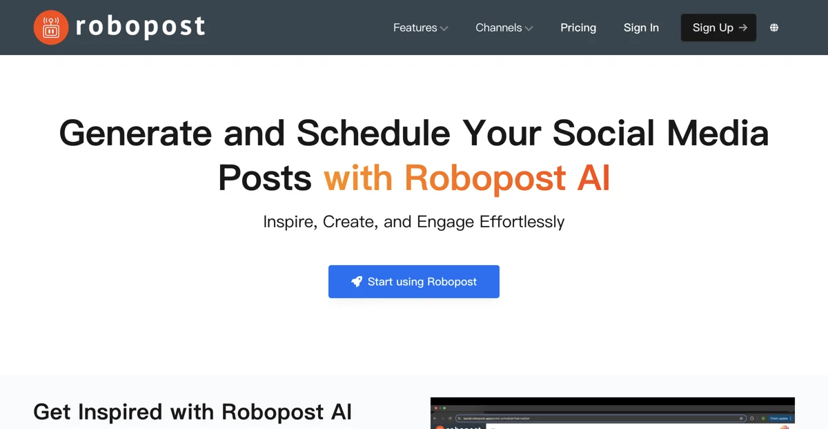 Boost Your Social Media with Robopost AI: Generate & Schedule Posts