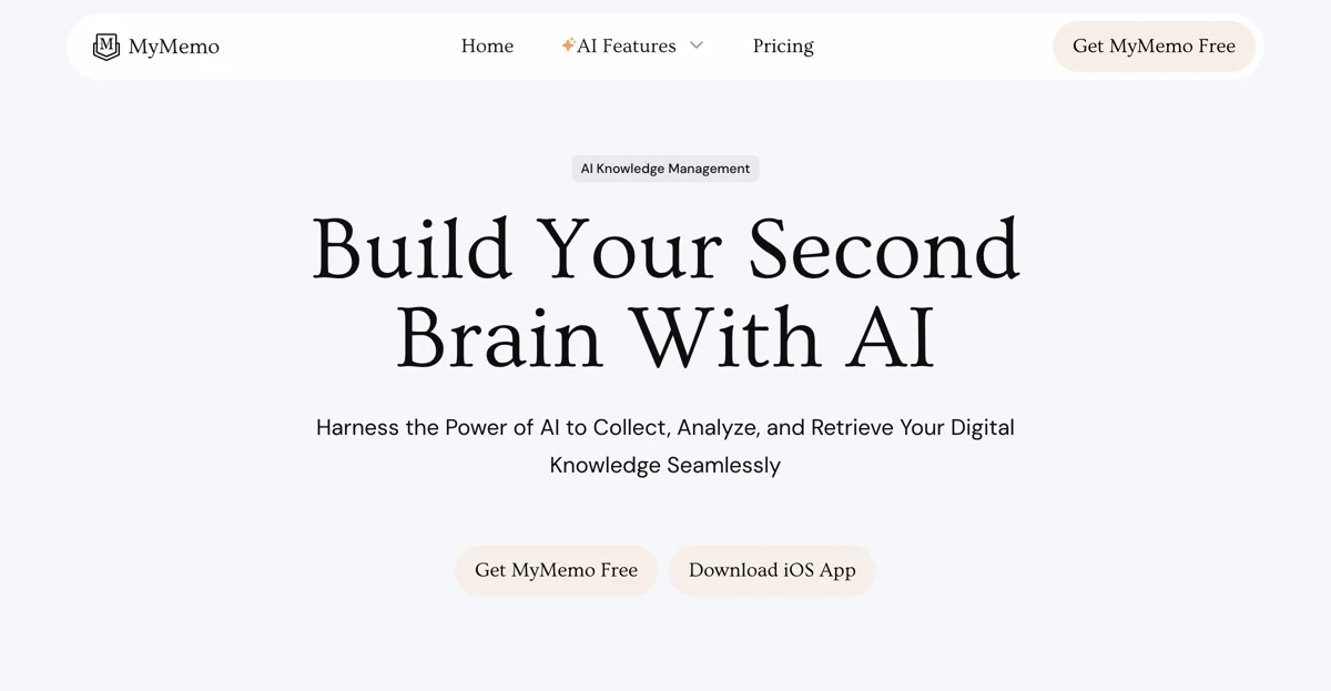 MyMemo: Your AI Knowledge Management Companion
