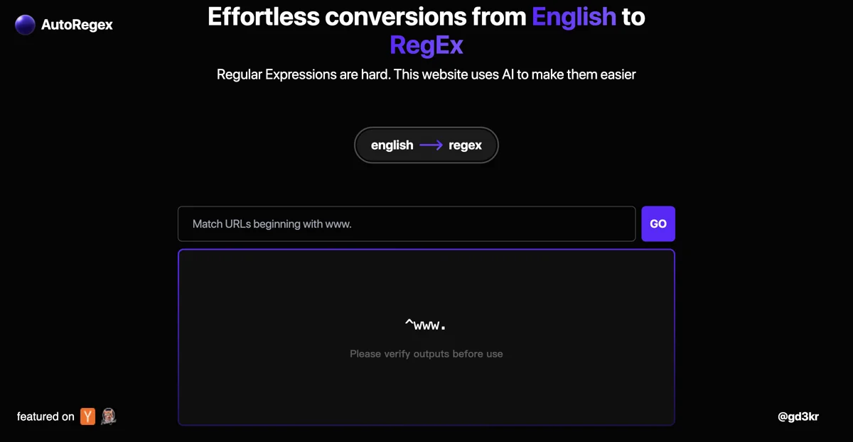 AutoRegex: Convert English to RegEx Effortlessly with AI