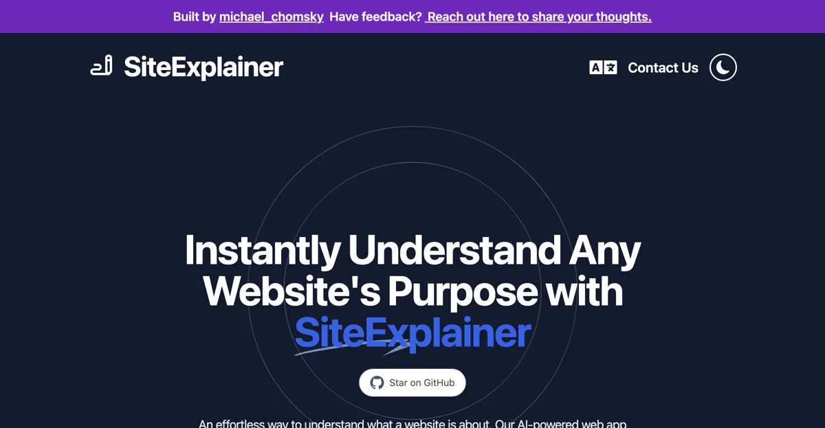 SiteExplainer: Understand Any Website Instantly