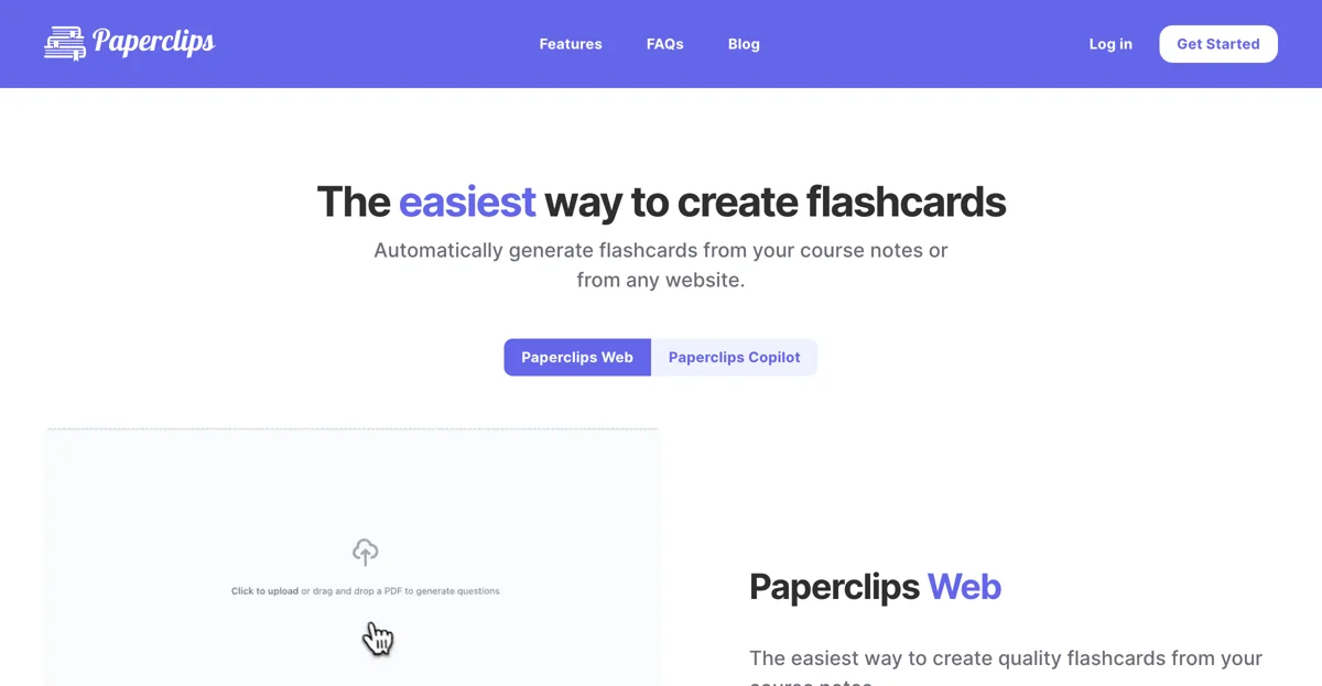 Paperclips - Effortless Flashcard Creation with AI